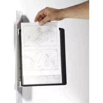 Durable Vario magnet wall 5 dokumentų stovas A4 portretui magnetinis su 5 SHERPA plokštėmis