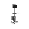 Multimedijos vežimėlis Equip 17 inch–32 inch vieno monitoriaus mobili darbo stotis