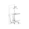 Multimedijos vežimėlis Equip 17 inch–32 inch vieno monitoriaus mobili darbo stotis
