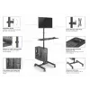 Multimedijos vežimėlis Equip 17 inch–32 inch vieno monitoriaus mobili darbo stotis