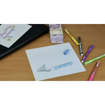 Marker WEDO 252 700699 6 vnt. Juoda Mėlyna Žalia Violetinė Raudona Geltona
