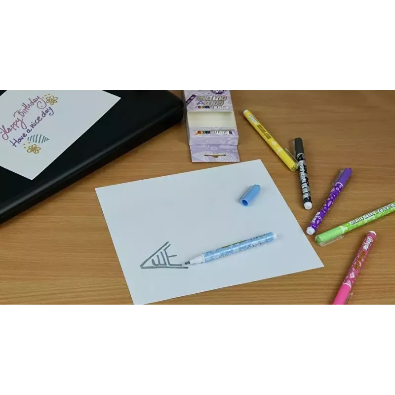 Marker WEDO 252 700699 6 vnt. Juoda Mėlyna Žalia Violetinė Raudona Geltona