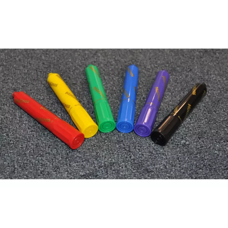 Crayon Malinos 301036 6 vnt. Įvairiaspalviai Juoda Mėlyna Žalia Raudona Violetinė Geltona