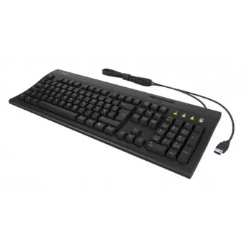 Klaviatūra KeySonic KSK-8041U-CR su išmaniąja kortelių skaitytuvu, USB, vokiškas išdėstymas, juoda