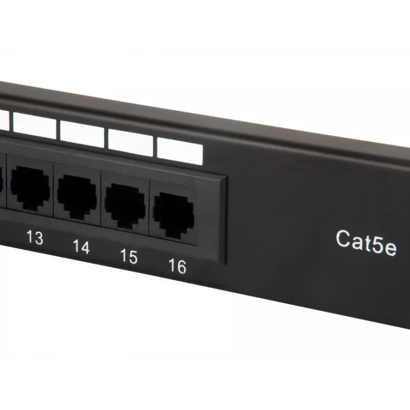 Equip 16-Port Cat.5e Nesubalansuotas Pataisos Skydelis, Juodas