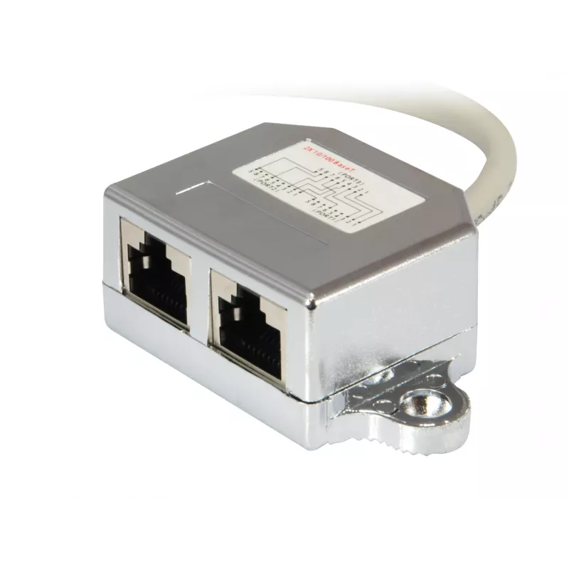 2 prievadų Cat.5e RJ45 skirstytuvas Equip 127608, sidabrinis