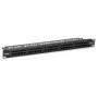 Equip 50 prievadų Cat.3 RJ45 ISDN skirstomasis skydelis, juodas