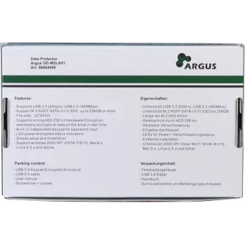 SSD dėklas Inter-Tech GD-MSLK01
