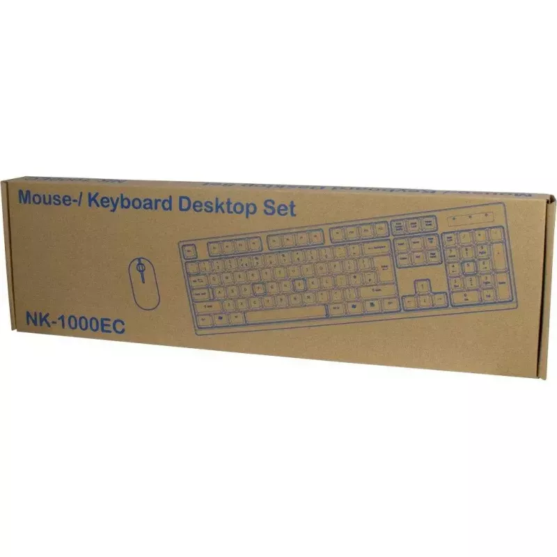 Klaviatūra Inter-Tech NK-1000EC su pele, biuro USB, QWERTY, juoda