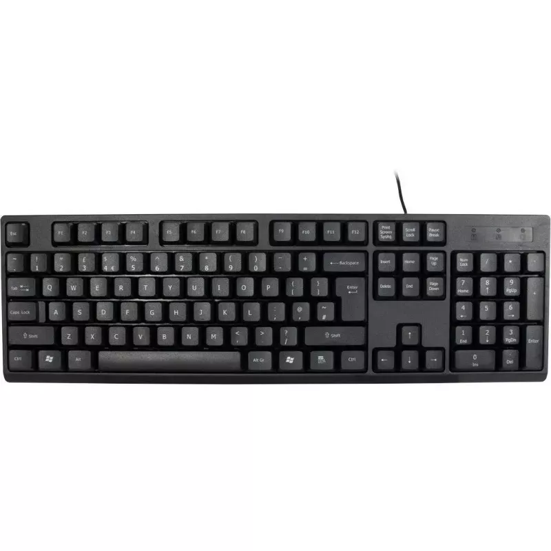 Klaviatūra Inter-Tech NK-1000EC su pele, biuro USB, QWERTY, juoda