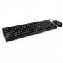 Klaviatūra Inter-Tech NK-1000EC su pele, biuro USB, QWERTY, juoda