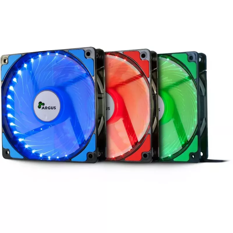 Ventiliatorius Inter-Tech L-12025 korpuso 12 cm juodas žalias