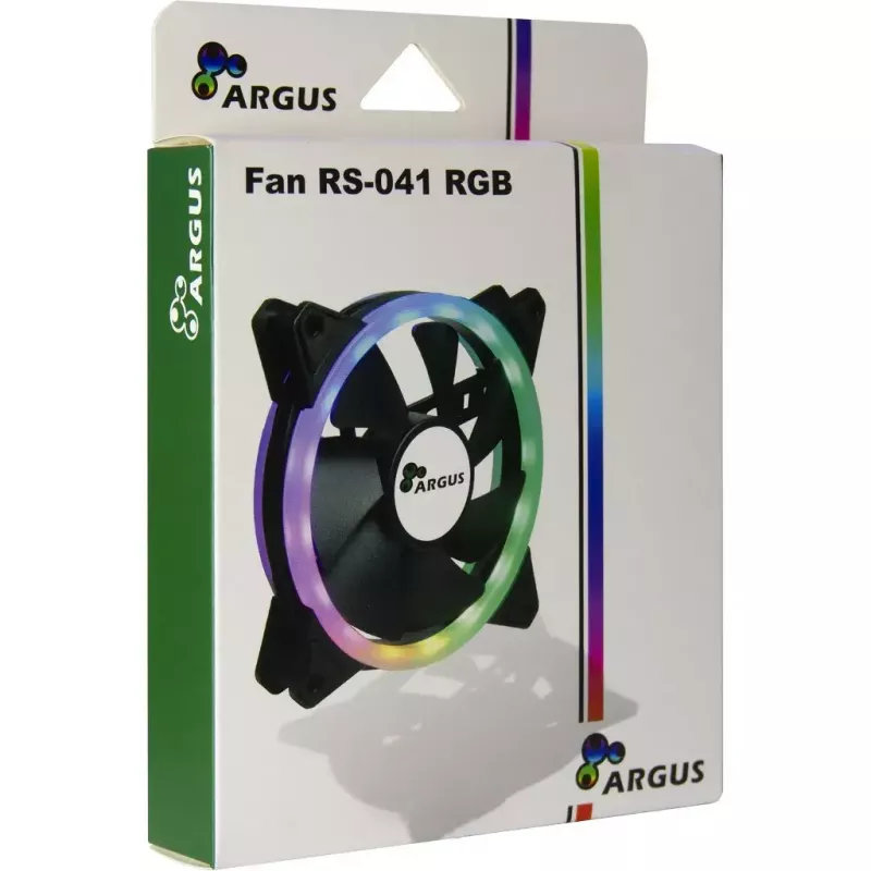 Ventiliatorius Inter-Tech RS-041 RGB 12 cm juodas