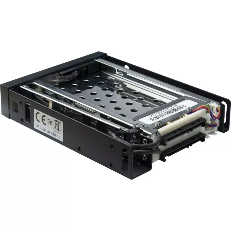 Inter-Tech ST-2523 Black – karštai keičiamas dviejų 2,5 inch diskų korpusas 3,5 inch lizdui