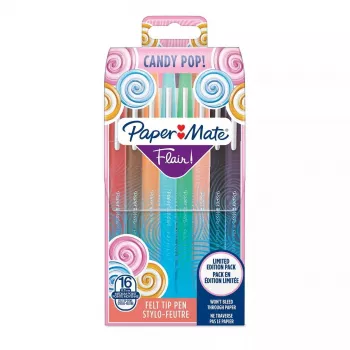 Paper Mate Flair flomasterių rinkinys 16 spalvų