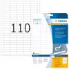 Lipnių etikečių lapai HERMA Nuimamos etiketės A4 38,1x12,7 mm