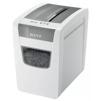 Smulkintuvas Leitz IQ Slim Home Office P4, kryžminis pjovimas, 22 cm, 4 x 28 mm, 23 l, 10 lapų, 58 dB
