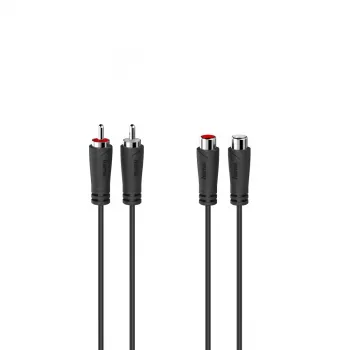 Hama 00205095 garso kabelis 5 m 2 x RCA juodas