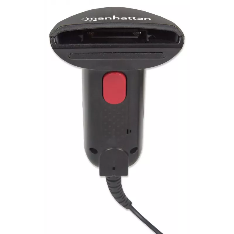 Rankinis CCD brūkšninių kodų skaitytuvas Manhattan Contact CCD, USB, 60 mm skaitymo plotis, kabelis 152 cm, maks. aplinkos šviesa 5000 liuksų (saulės šviesa), juodas, trejų metų garantija