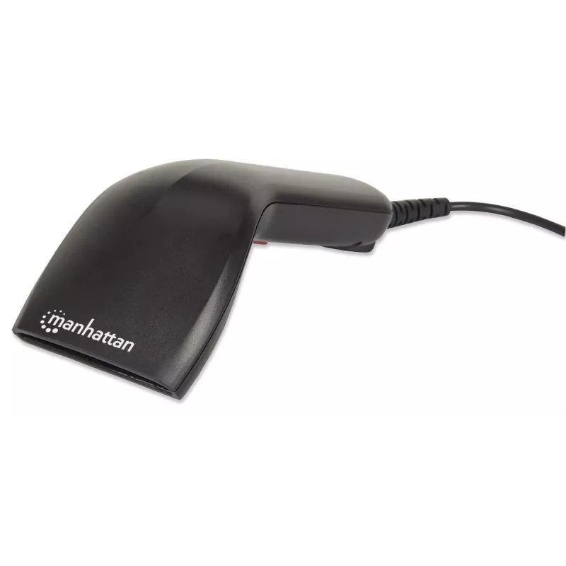 Rankinis CCD brūkšninių kodų skaitytuvas Manhattan Contact CCD, USB, 60 mm skaitymo plotis, kabelis 152 cm, maks. aplinkos šviesa 5000 liuksų (saulės šviesa), juodas, trejų metų garantija