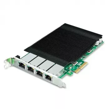 Vidinė Ethernet tinklo plokštė Planet ENW-9740P – PCI Express, 4x Gigabit, PoE+