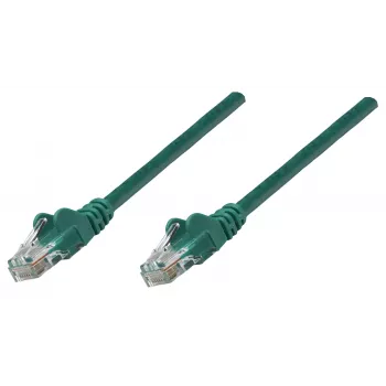 Intellinet tinklo jungiamasis kabelis, Cat6, 1,5 m, žalias, varinis, S/FTP, LSOH/LSZH, PVC, RJ45, auksuoti kontaktai, apsaugotas nuo užkliuvimo, su gaubtu, viso gyvenimo garantija