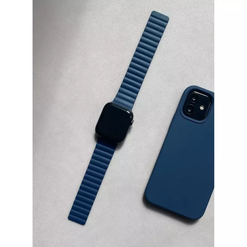 Decoded D21AWS44TS3SMNY – magnetinis laikrodis Apple Watch iš silikono, tamsiai mėlynas