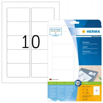 Lipnioji etiketė spausdintuvui HERMA Labels Premium A4 83,8x50,8 mm