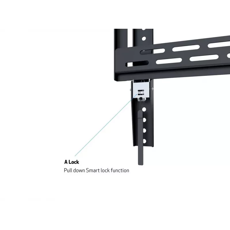 Laikiklis sieninis MULTIBRACKETS M Universal HD Portrait 60–100 colių ekranams, VESA 200x200–400x600, 100 kg, juodas