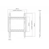 Laikiklis sieninis MULTIBRACKETS M Universal HD Portrait 60–100 colių ekranams, VESA 200x200–400x600, 100 kg, juodas