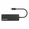 Manhattan USB-C Dock/Hub, 7 prievadai USB-A, 5 Gbps (USB 3.2 Gen1), juodas