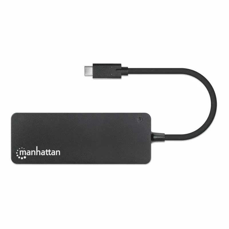 Manhattan USB-C Dock/Hub, 7 prievadai USB-A, 5 Gbps (USB 3.2 Gen1), juodas