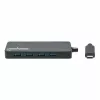 Manhattan USB-C Dock/Hub, 7 prievadai USB-A, 5 Gbps (USB 3.2 Gen1), juodas