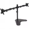 Manhattan Dual Desk Mount dvigubas monitorių stovas (Full Motion), laisvai pastatomas, ekranams 10-27 inch, VESA 75x75 ir 100x100mm, max 8kg (kiekvienam), juodas