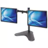 Manhattan Dual Desk Mount dvigubas monitorių stovas (Full Motion), laisvai pastatomas, ekranams 10-27 inch, VESA 75x75 ir 100x100mm, max 8kg (kiekvienam), juodas