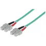 Intellinet Fiber Optic Patch Cable OM3 SC/SC 5m Aqua Duplex Multimode 50/125 µm LSZH
