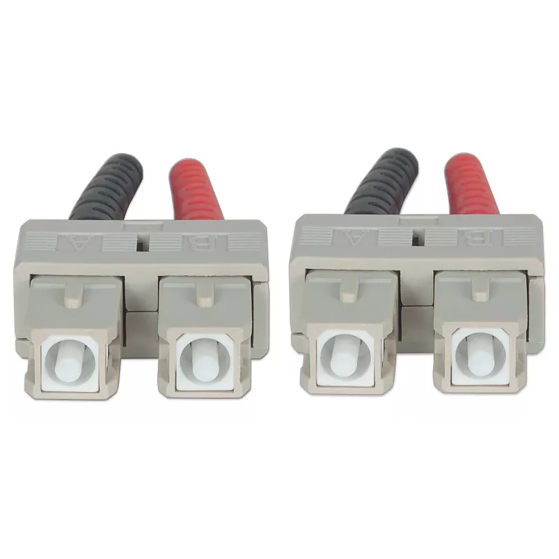 Intellinet Fiber Optic Patch Cable OM3 SC/SC 5m Aqua Duplex Multimode 50/125 µm LSZH