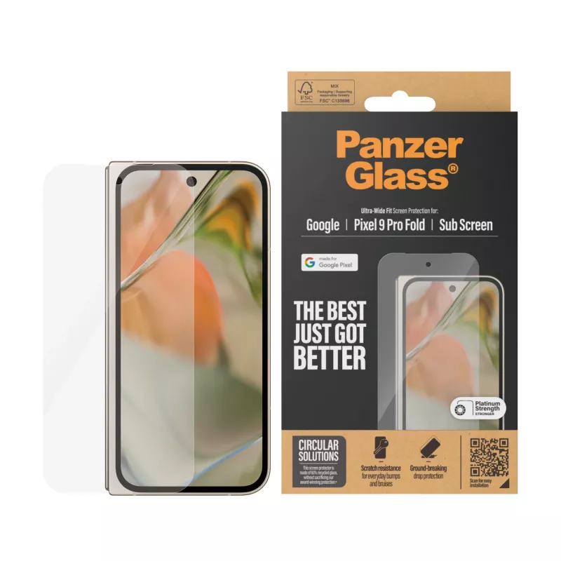 PanzerGlass® Ekrano apsauga Google Pixel 9 Pro Fold | Ultra-Wide Fit