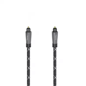 Hama 00205140 garso kabelis 3 m TOSLINK juodas pilkas Kištukas į kištuką Auksuotas