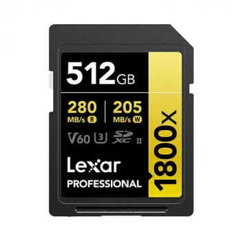 „Lexar Professional 1800x 512 GB SDXC UHS-II“ atminties kortelė