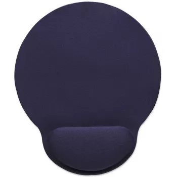 Manhattan Wrist Gel Support Pad ir pelės kilimėlis, mėlynas, 241 × 203 × 40 mm, neslystantis pagrindas, garantija visam laikui, kortelės mažmeninė pakuotė