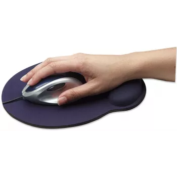 Manhattan Wrist Gel Support Pad ir pelės kilimėlis, mėlynas, 241 × 203 × 40 mm, neslystantis pagrindas, garantija visam laikui, kortelės mažmeninė pakuotė