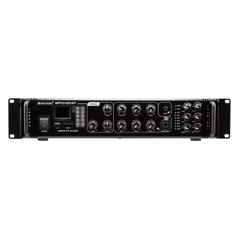 Garso stiprintuvas Omnitronic MPVZ-120.6P ELA, 19 inch, scena/pastatas
