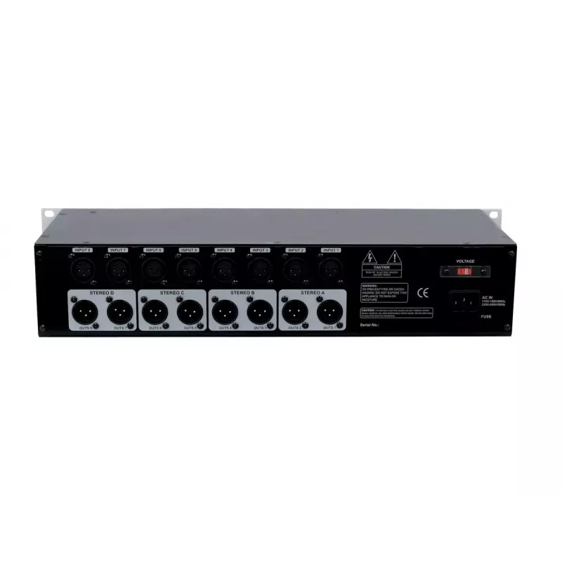 Mikseris Omnitronic MZD-88 8 kanalų 20–20000 Hz sidabrinis