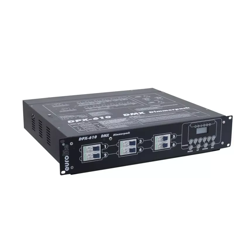 Apšvietimo valdiklis Eurolite 70064120 6 kanalų Juodas