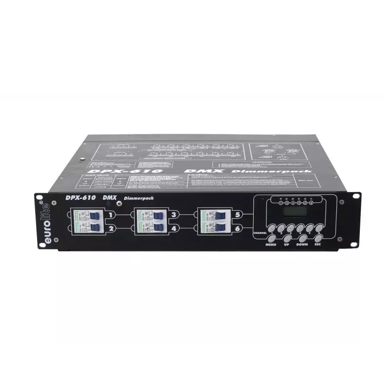 Apšvietimo valdiklis Eurolite 70064120 6 kanalų Juodas