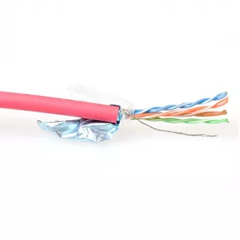 ACT CAT5E F/UTP LSZH vytos poros kabelis raudonas 500 m