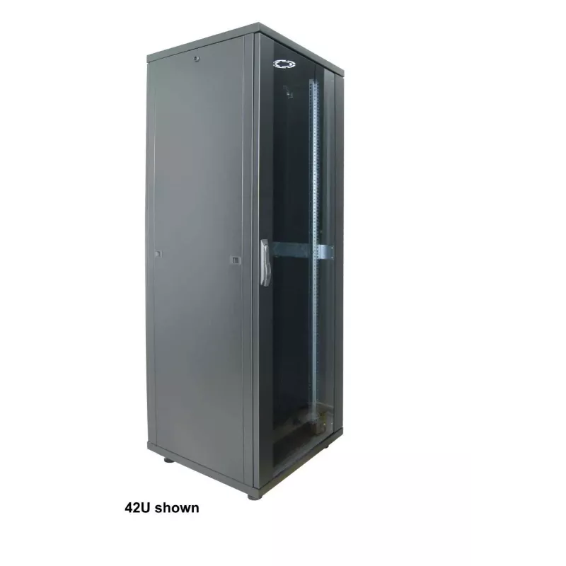 Intellinet 19 colių tinklo spinta - laisvai pastatoma (Basic), 32U, 600x800 mm (plotis x gylis), juoda, plokščia pakuotė, maks. 600 kg, vieno taško durų spyna, viena spyna šoniniam skydeliui, naudingas gylis 123–573 mm, stelažas, IP20, plienas