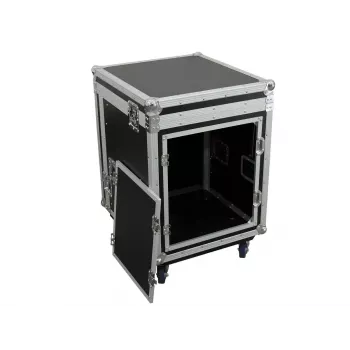Transportinė dėžė Flight case Roadinger 3010999N, fanera, juoda sidabrinė, 27,4 kg