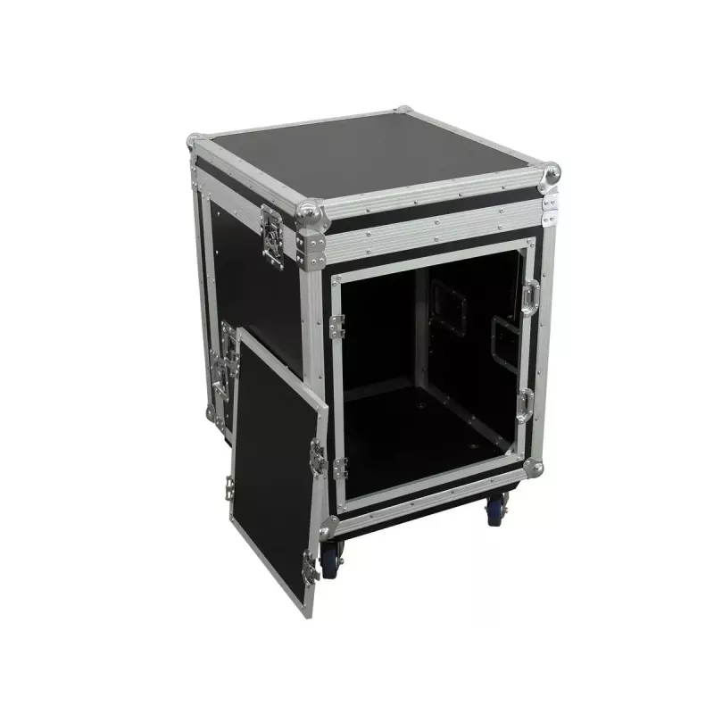 Transportinė dėžė Flight case Roadinger 3010999N, fanera, juoda sidabrinė, 27,4 kg